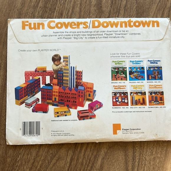 Vintage 70s Fun Covers Trucks & Downtown Milk Juice Carton Kids Craft DIY Kits - Picture 6 of 13